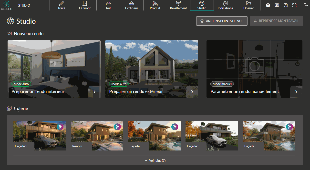 8-10 GIF naviguer entre les rendus