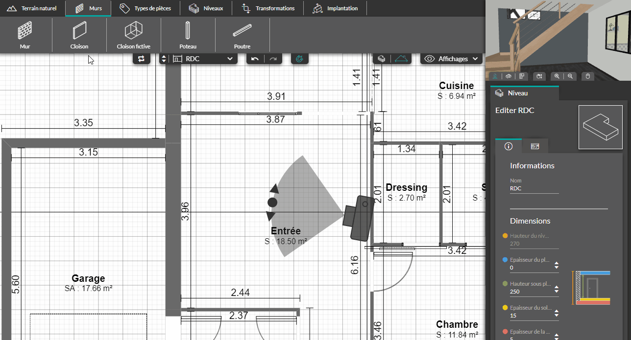 2-15 Créer espace sous escalier