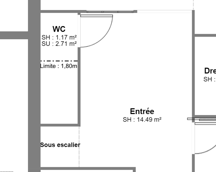 2-15 Exemple plan sous escalier