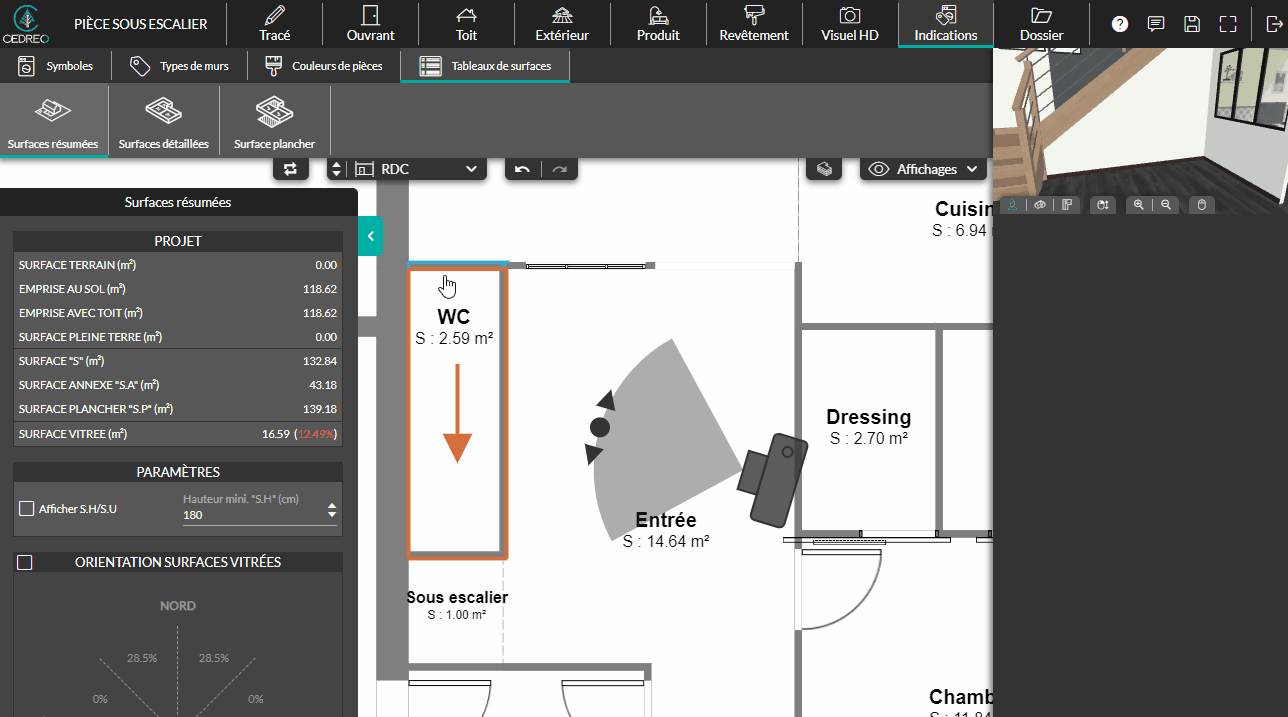 2-15 Personnaliser surfaces et plan