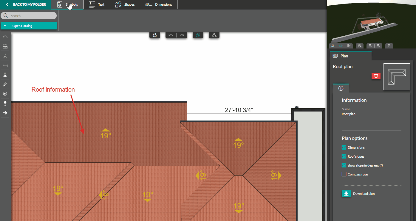 11-04 Add symbol on roof plan