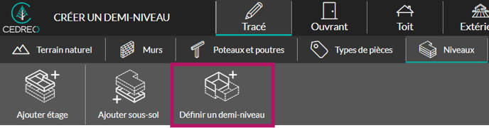 0-15 bouton demi-niveau