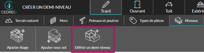 0-15 bouton demi-niveau