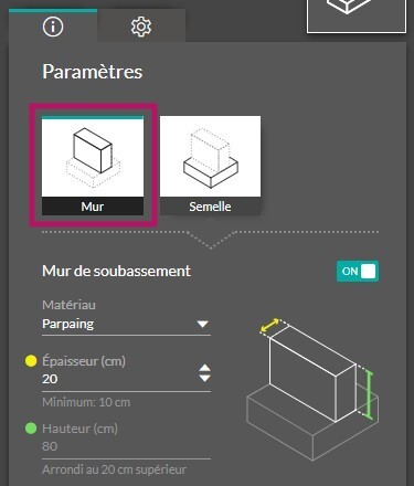 Paramètres-panneau-droite-mur-t