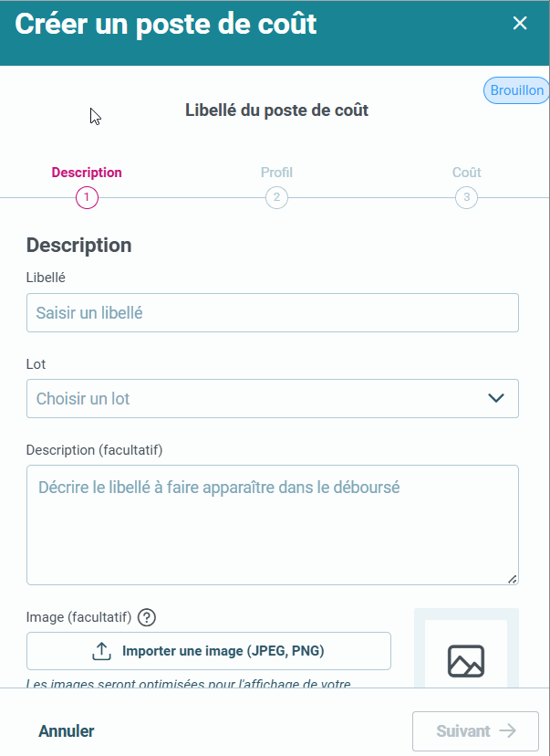 13-06 description poste de cout