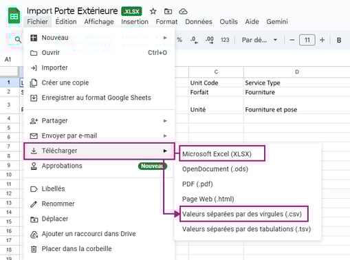 13-08 Enregistrement import porte extérieure