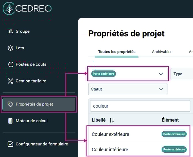 13-08 Propriété couleur porte extérieure
