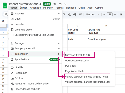 13-08 Enregistrement import - ouvrant extérieur