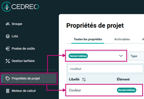 13-08 Propriété couleur ouvrant intérieur