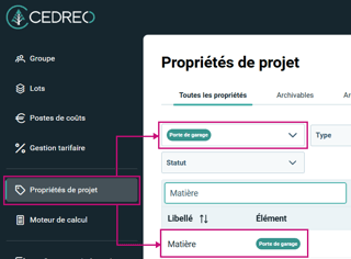 13-08 propriété matière porte de garage