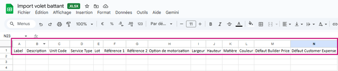 13-08 Excel vierge volet battant
