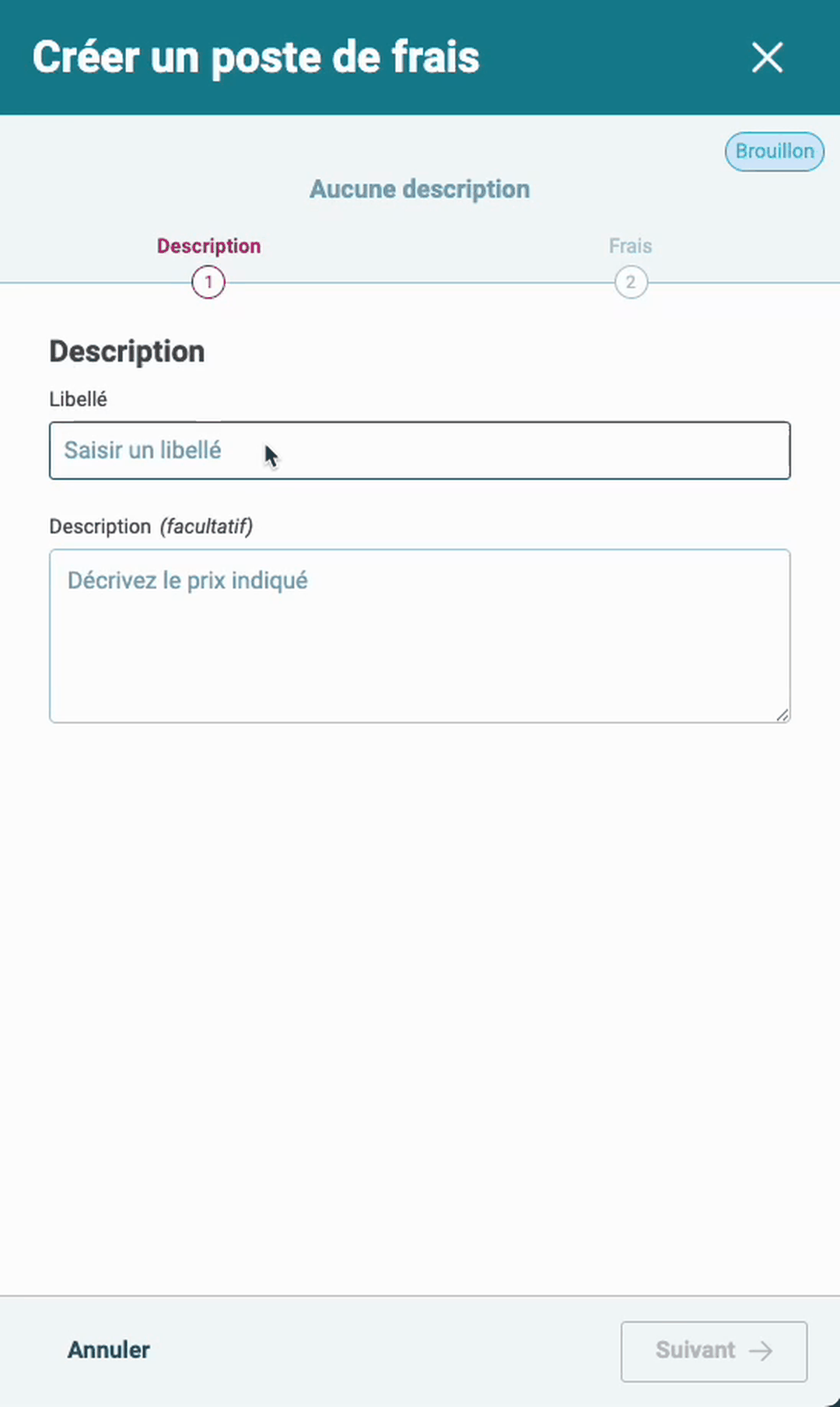 Gestion frais - 02 Créer un poste de frais pourcentage