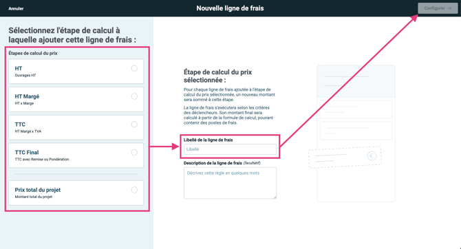 Gestion frais - 08 Configurer la nouvelle ligne de frais