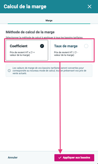 Gestion marge - 02 Définir le mode de calcul de la marge