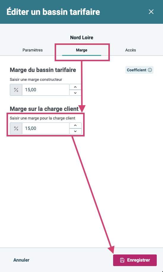 Gestion marge - 05 Configurer la marge charge client