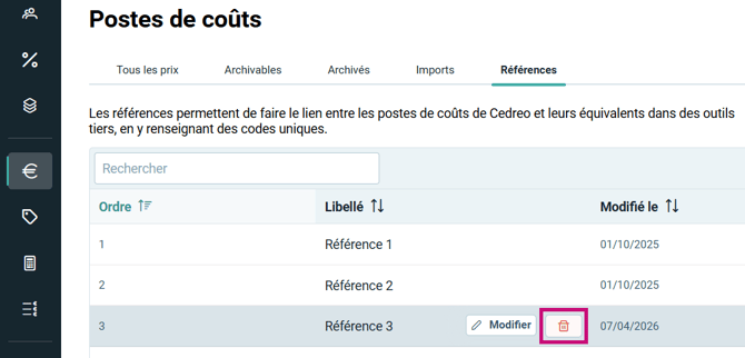 13-18 Gérer les préférences - supprimer une préférence