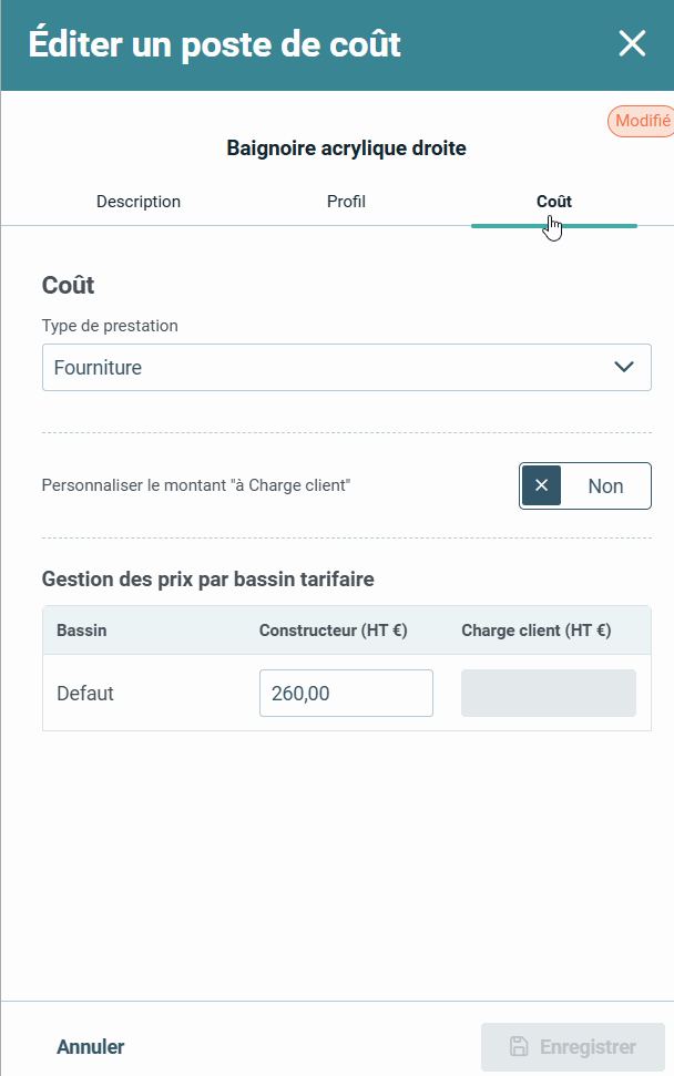 13-07- Editer un poste de cout COUT