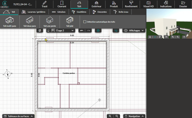 04-04 - Créer un toit 2 pans