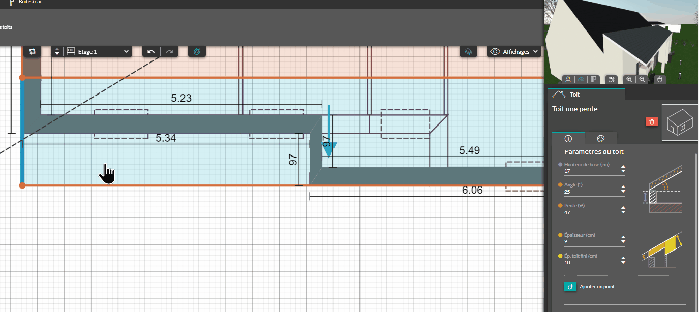 4-10 Ajout de points toit principal