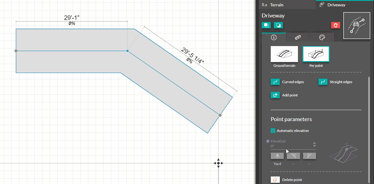 Chnage the elevation of a path