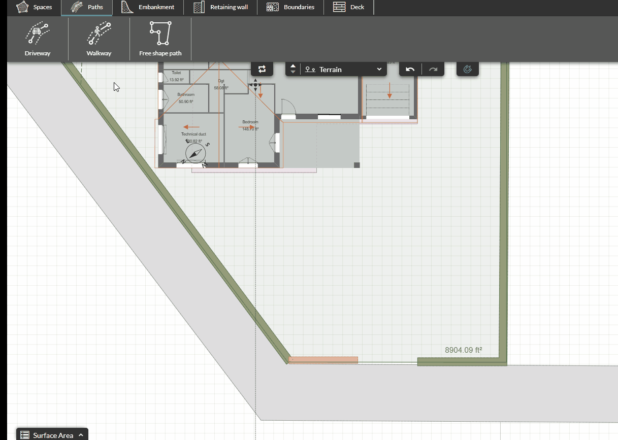 Draw a driveway