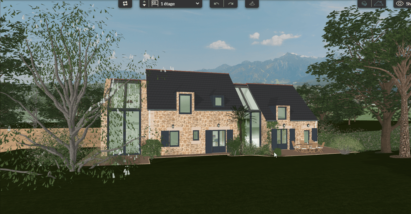 place the camera for a rendering