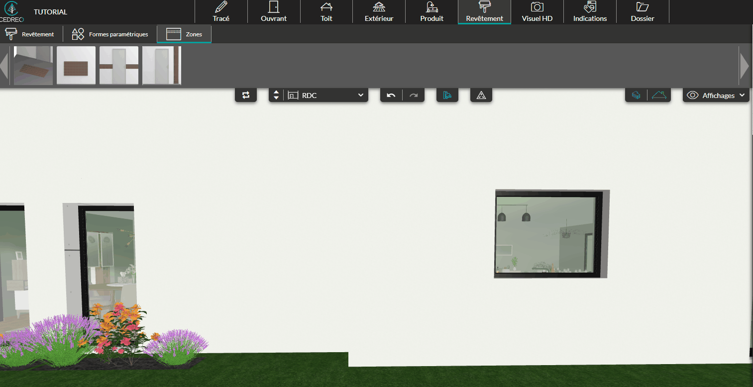 poser une zone - modénatures