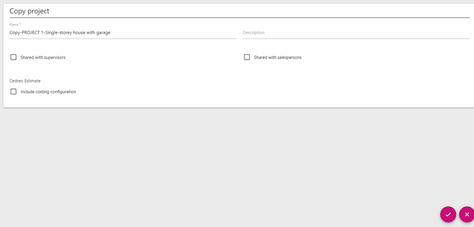 rename a project copy