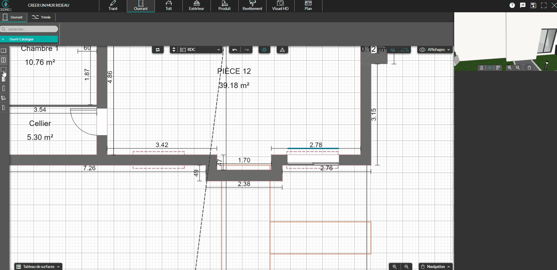 superposer les ouvrants